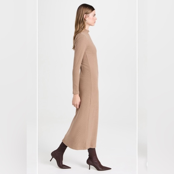 Z Supply Ribbed Knit Midi Dress – Tan, Size S, Sleek + Stretchy - Picture 4 of 5